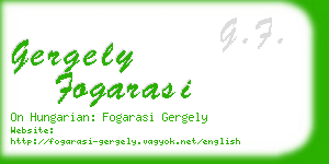 gergely fogarasi business card